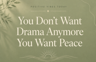 The Older You Get, The More Peace Matters